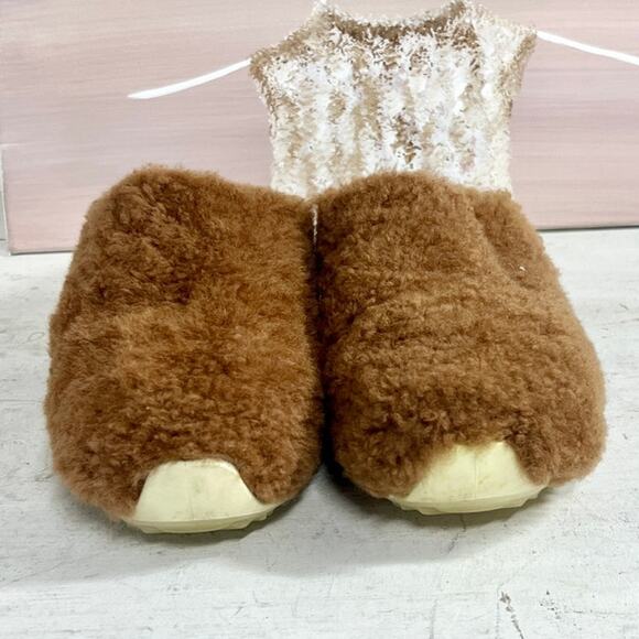 Rosetta Getty ECCO Slip-On Closed Toe Shearling Clog Slipper Toffee Women 38/7.5 - Picture 2 of 8
